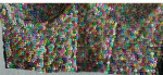 Vintage Womens Small Beaded Sequence Burlesque Dancer Halter Top Shirt