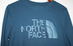 NEW! Ladies THE NORTH FACE Size MED Blue Metallic Logo Tee Top