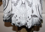 NEW! One World Pretty V-Neck Satin Trim Sublimation Babydoll Knit Top