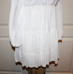 NWT! White SIZE SMALL Lace Up Babydoll Peasant Blouse Boutique Top