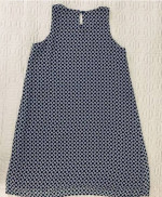 Size 6 Tacera Navy-White Shift Dress