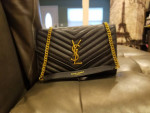 🌟 Rare Find! Yves Saint Laurent (YSL) Paris N Quilted Leather Shoulde