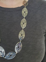 Silver-tone costume jewelry necklace