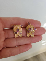 Cute pig earrings for pierced ears