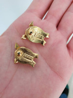 Cute pig earrings for pierced ears