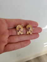 Cute pig earrings for pierced ears