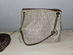 Michael Kors Vanilla/Brown Signature Coated Canvas Tote Bag