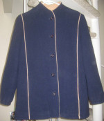 Coat. Womens. Wool Navy Blue. Medium.
