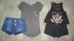Teens sz 3/4 jean shorts & tops