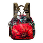 Womens Nylon Crossbody Bag Fashion Flower Printing Shoulder Purse