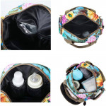 Womens Nylon Crossbody Bag Fashion Flower Printing Shoulder Purse
