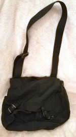 BLACK GUSSETED INDESTRUCTIBLE BAG - Medium-size, Excellent Condition