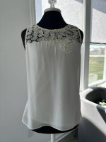 Ann Taylor Cream Dress Top