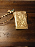 Coach Gold Phone Wristlet-New