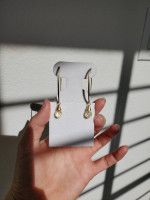 Gold-tone dangling earrings with briolettes