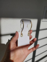 Gold-tone dangling earrings with briolettes