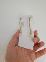 Gold-tone dangling earrings with briolettes