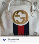 Rare Limited Edition Gucci Web GG XL Blondie pebbled leather boston ha