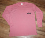 Victoria's Secret PINK Size SM Pink Black Relaxed Fit Long Sleeve Tee