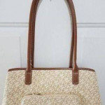 Multi Snap Zip Closure Crosshatch TexturedFauxLeatherShoulderLadiesBag