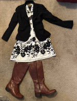 $198 White House Black Market Dress Skirt Floral 8 10 M