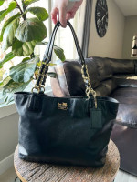 Coach madison black leather purse