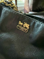 Coach madison black leather purse