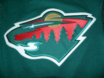 Vintage YOUTH CCM Minnesota Wild SEWN/Script Logo Jersey, Sz L/XL~MINT