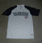 Young Adult Stitches NY Yankees SEWN Short Sleeve Shirt XXL (18)boys