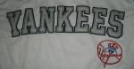 Young Adult Stitches NY Yankees SEWN Short Sleeve Shirt XXL (18)boys