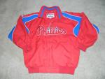 YOUTH Majestic Philadelphia Phillies SEWN Full Zip Nylon Jacket M~MINT