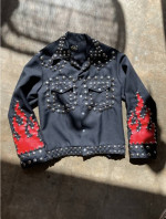 70s Roncelli inspired studded flame jacket
