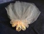 VINTAGE SHORT BRIDAL VEIL/HOLY COMMUNION VEIL- IN OFF WHITE