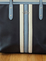 NWOT COACH City Zip Varsity Stripe Tote