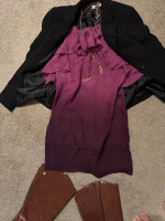 $395 REBECCA TAYLOR Silk Dress Sea 6 S Ruffle Ombre Chloe Dip Dye
