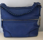 COLE HAAN Large Blue Leather Handbag