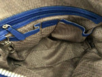 COLE HAAN Large Blue Leather Handbag