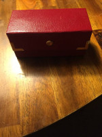 box of jewelry earrings necklace gold tone