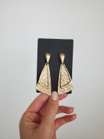 Gold-tone statement earrings