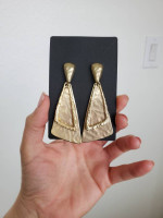 Gold-tone statement earrings