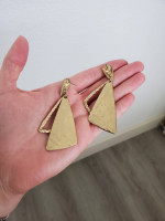 Gold-tone statement earrings