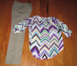 Taupe sz 6 slacks w/ blouses & sweater