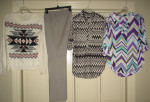 Taupe sz 6 slacks w/ blouses & sweater
