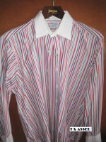 TURNBULL & ASSER VINTAGE CLASSIC 3-BUTTON CUFF, MULTI-COLORED, STRIPED