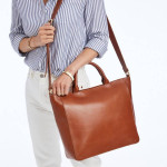 NEW brown leather tote