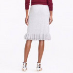 NEW NWT $98 J CREW Ruffled Sweater Skirt XS 2 4 Dress Pencil Tiered