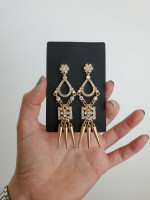 Gold-tone chandelier earrings
