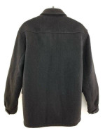 Polo by Ralph Lauren Black Wool Full Zip Winter Coat Jacket Men Medium