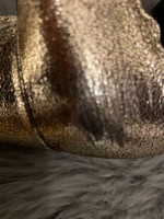 Chloé Lauren Scalloped Metallic Leather Pump