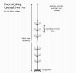 ORGANIZE! Floor-to-Ceiling Revolving Shoe Tree 36 PAIRS!